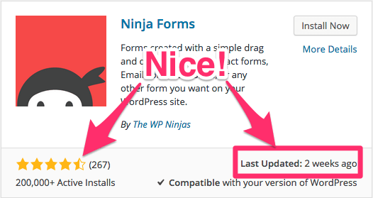 Ninja Forms Reviews and Last Update