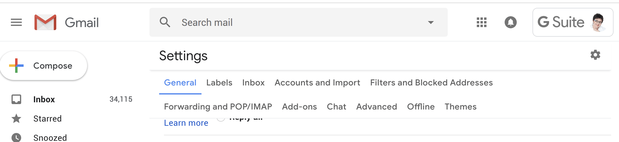 gmail signature settings