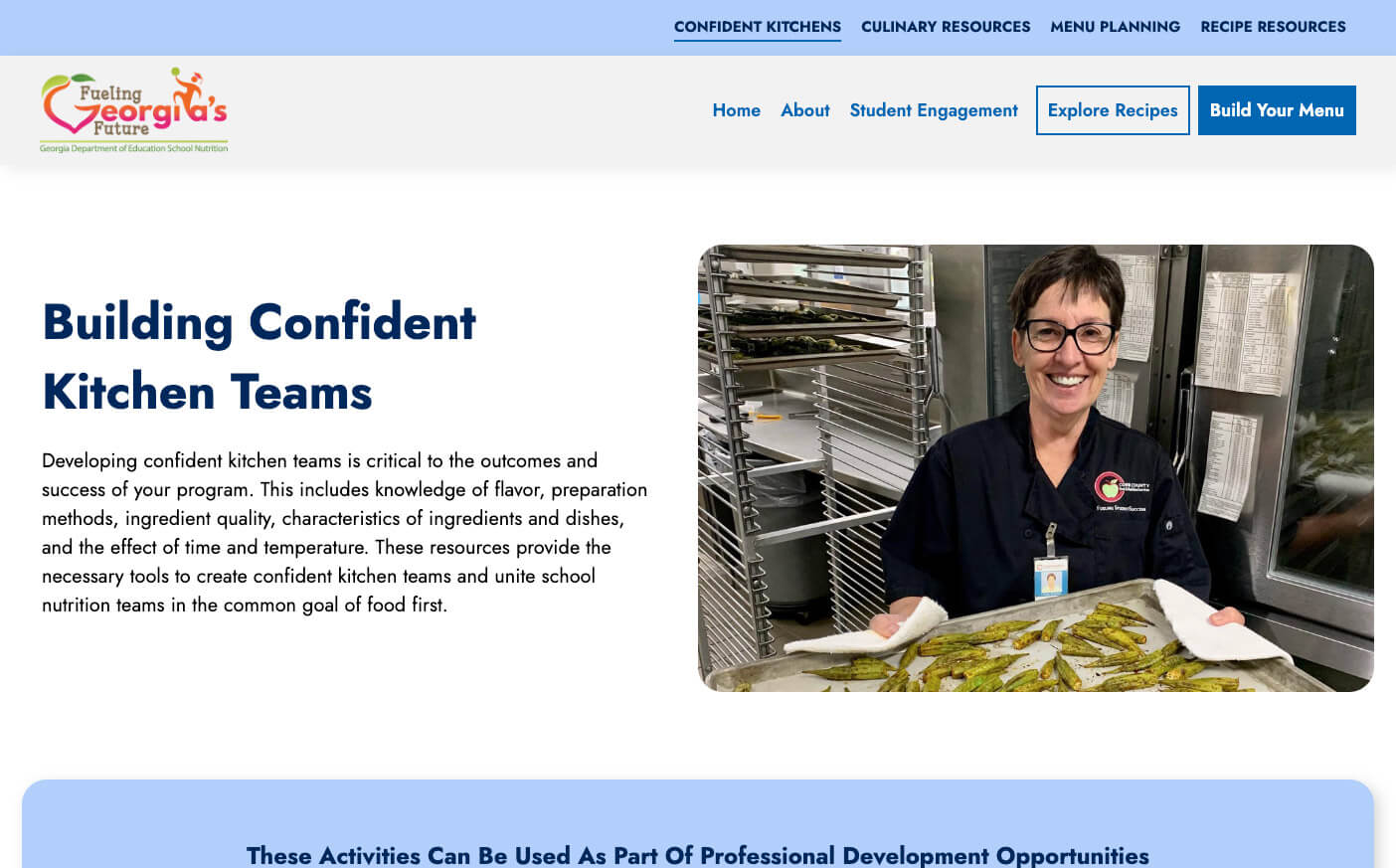 a woman in a kitchen