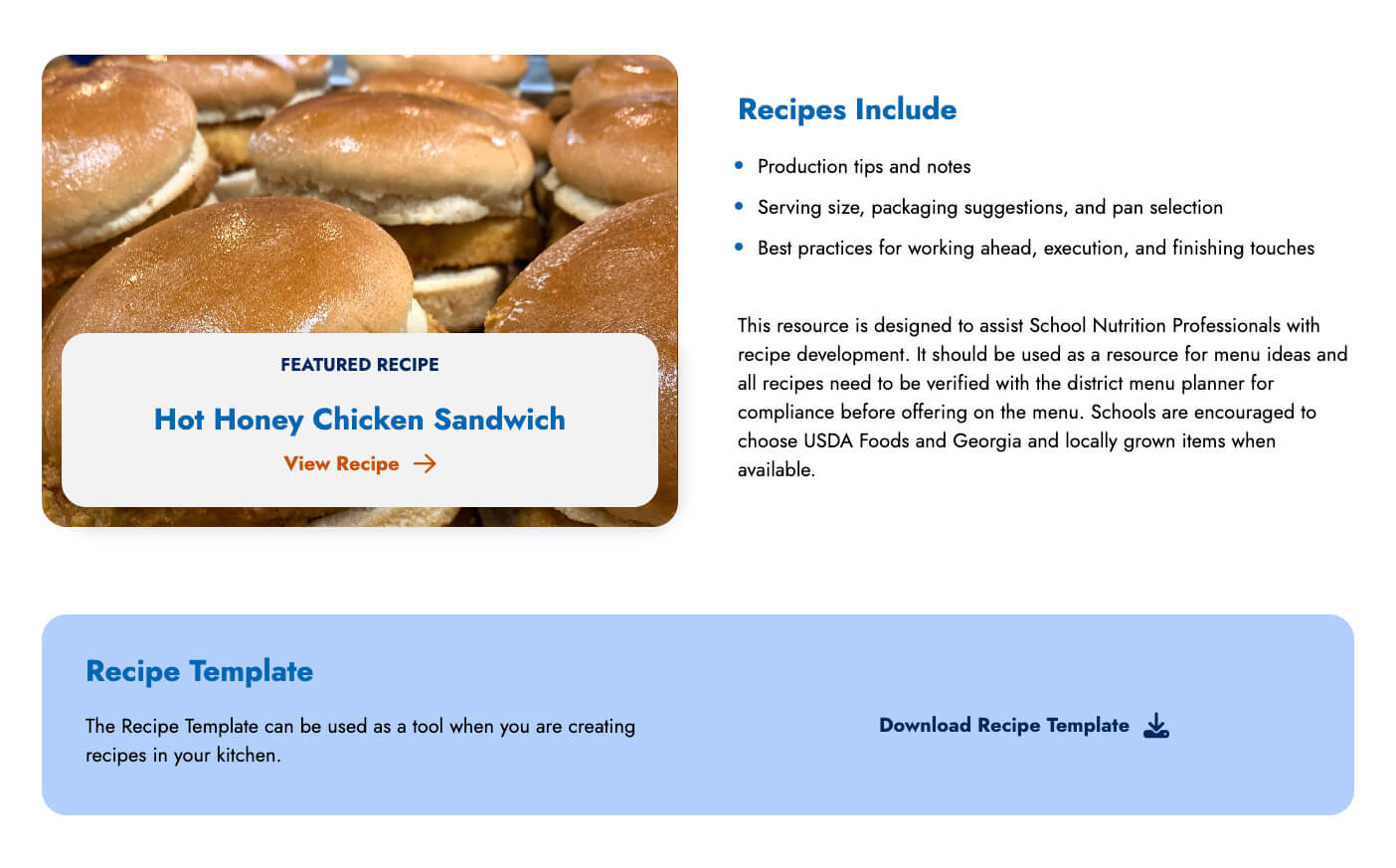 a recipe template with a picture of a sandwich