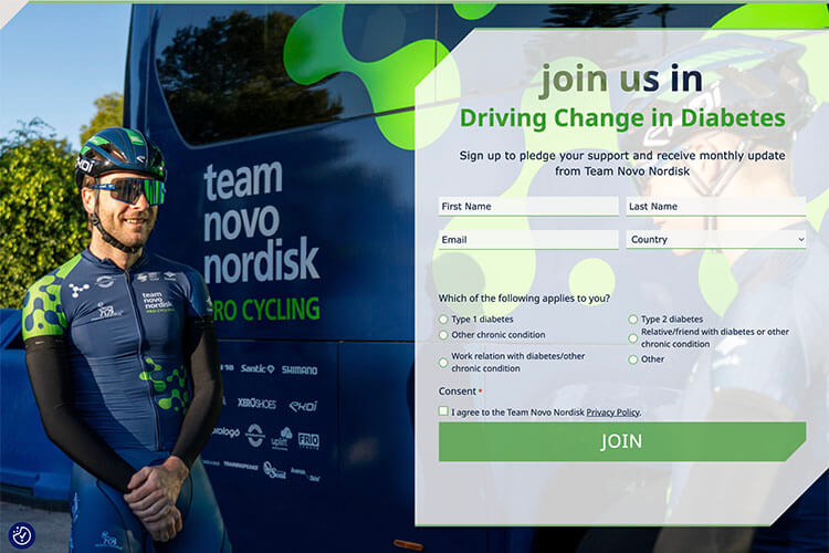 Team Novo Nordisk Website Design Join Us Screenshot
