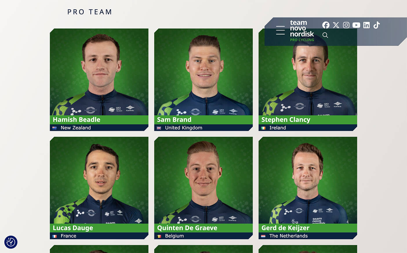 Team Novo Nordisk Website Design Team Screenshot