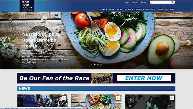 Team Novo Nordisk old Website Example