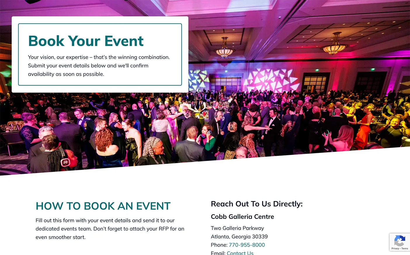 Book Your Event Form
