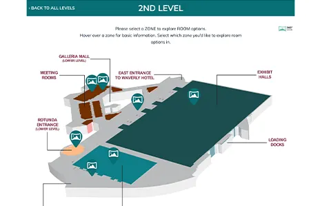 Cobb Galleria Web Design Screenshot of Map