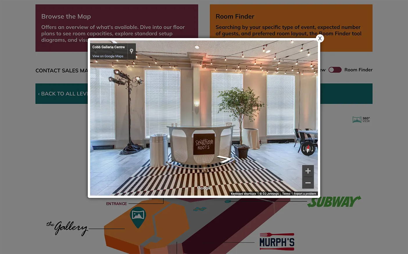 Cobb Galleria Virtual Tour Web Design Front Desk