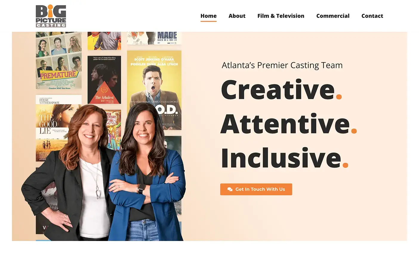 BIG Picture Casting Atlanta Web Design Screenshot