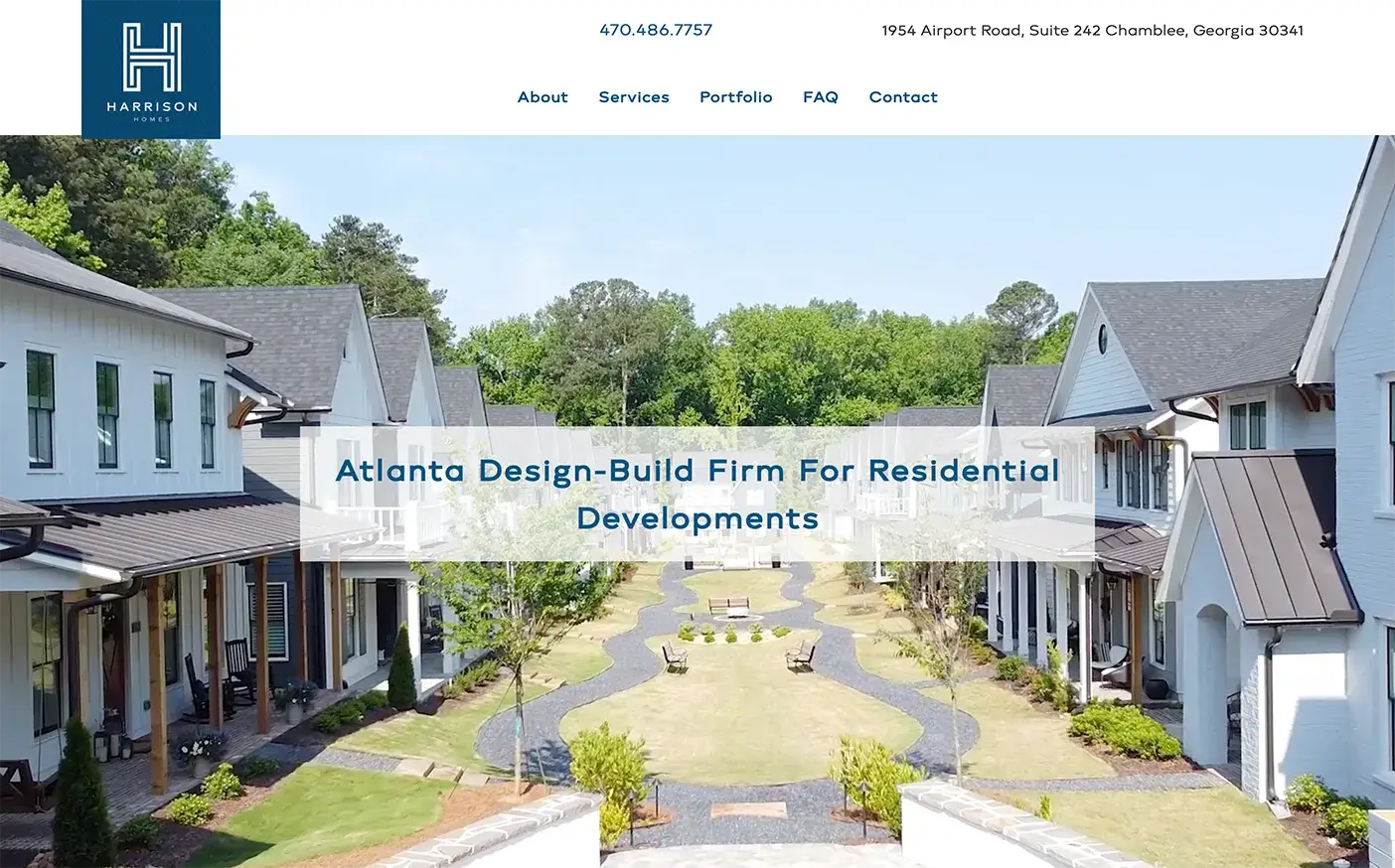 Harrison Homes Atlanta Web Design Screenshot