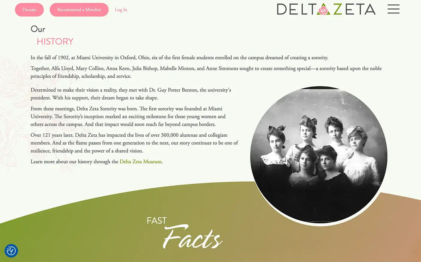 a group of women in a row