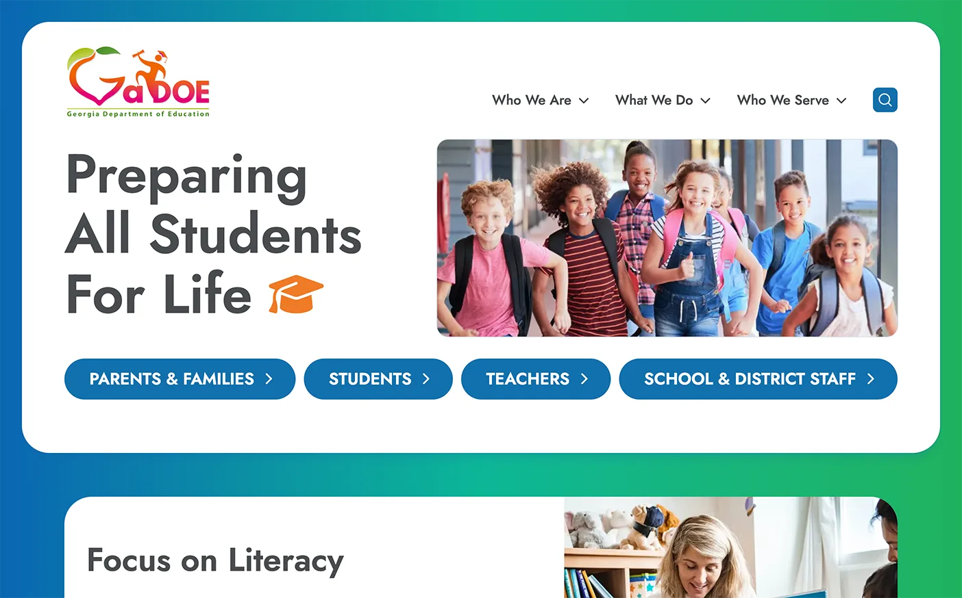 GaDOE Web Design Screenshot