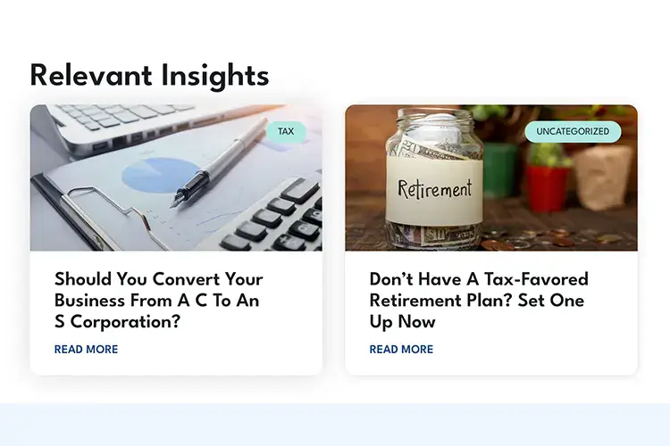Relevant Insights Blog Post Web Design Example