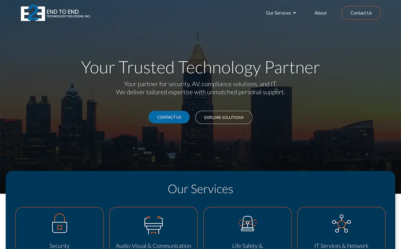 E2E Atlanta Web Design Screenshot