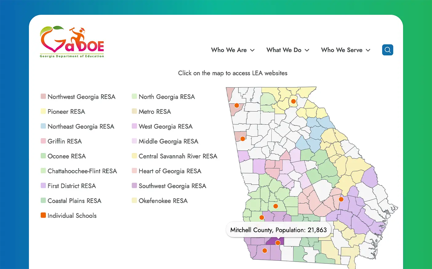 GaDOE Map Screenshot