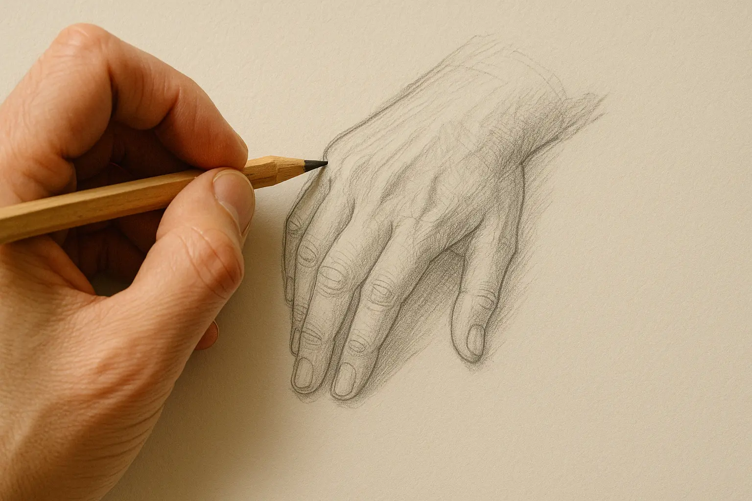 Hand Drawing a Hand AI