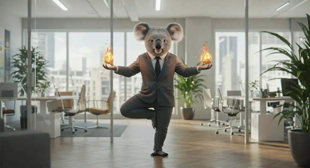 AI generated Koala In Office