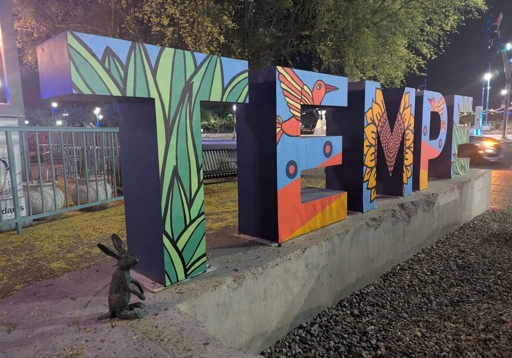 Tempe Arizona painted sign at PressConf