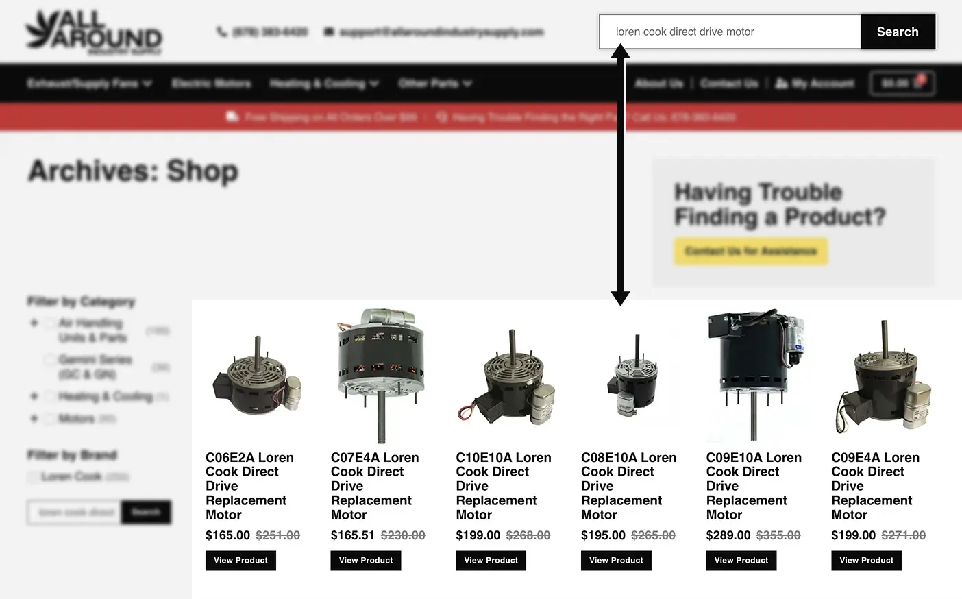 All Around Industry Supply Product Search