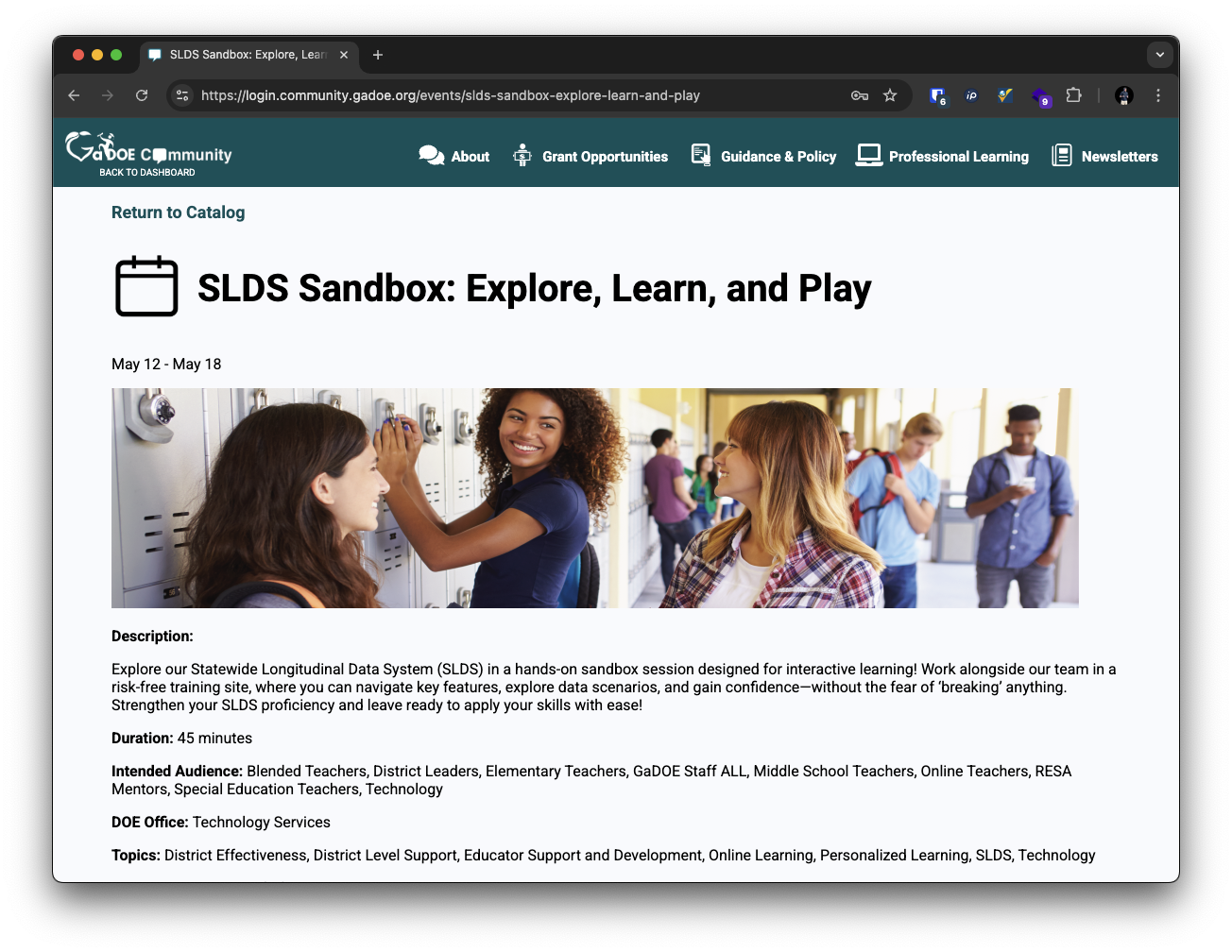 GaDOE Community events