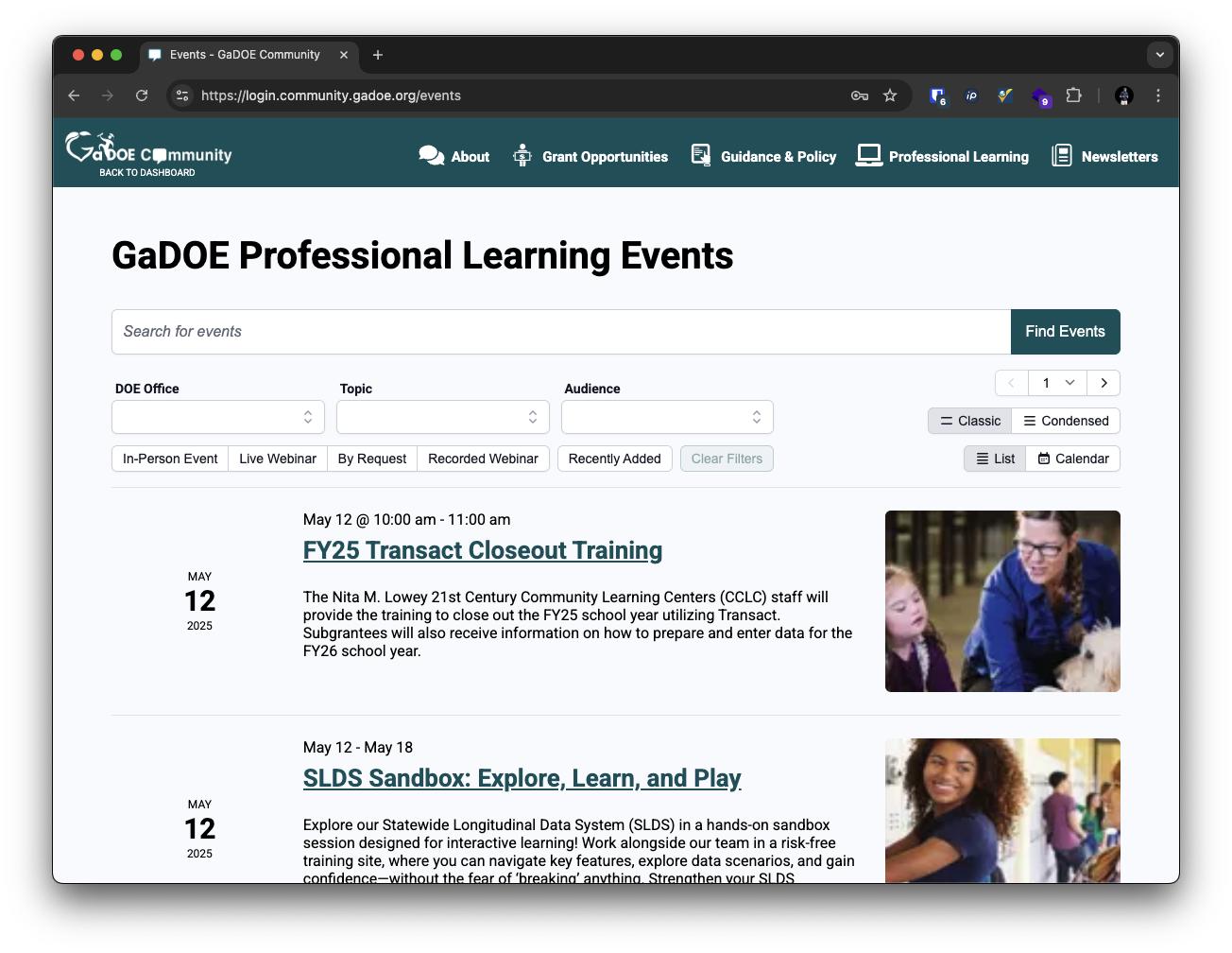 GaDOE Community events