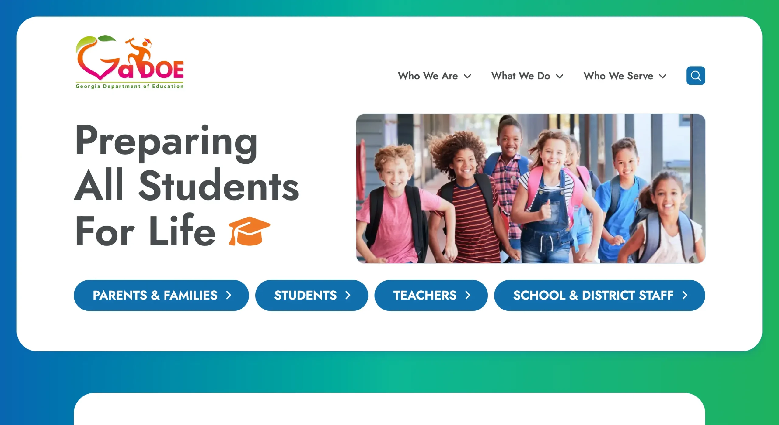 GaDOE website screenshot