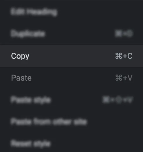 Copy and Paste in Elementor